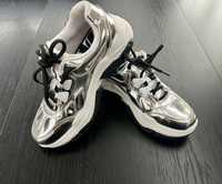 Sneakersy ZARA 37/38 srebrne adidasy trampki damskie