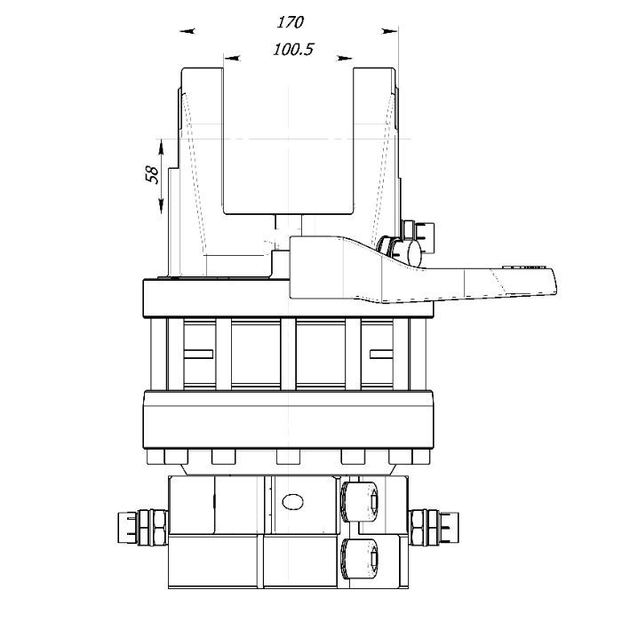 Rotator hydrauliczny / przyczepa leśna / 12 Ton / obrotnica / rotor