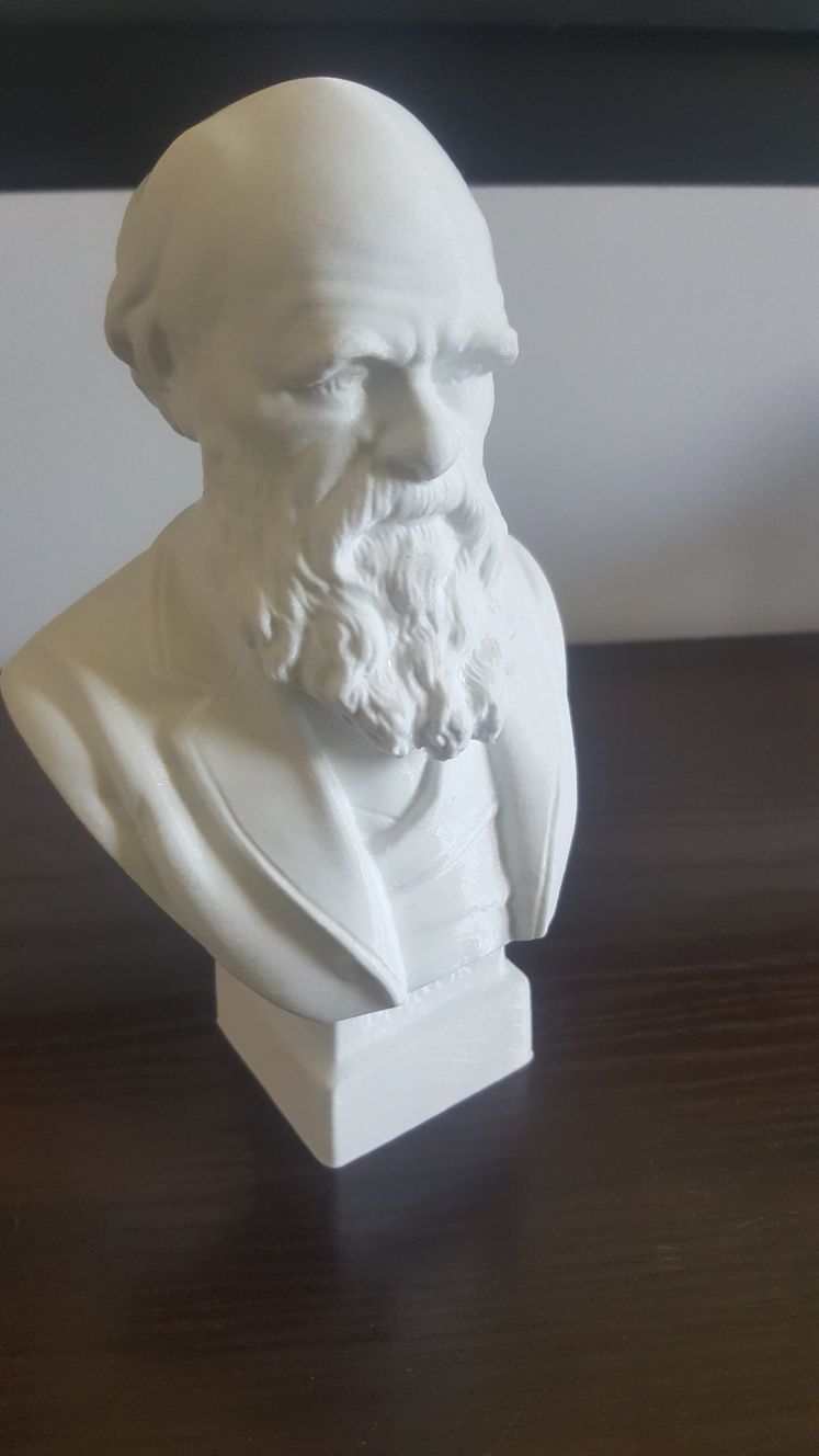 Popiersie Karol Darwin scan wydruk 3D
