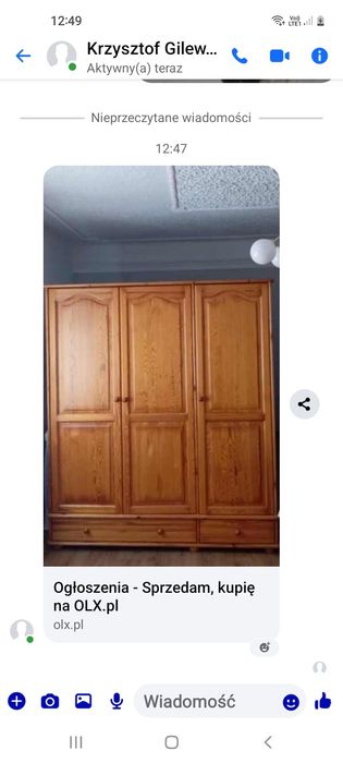 Szafa drewniana  trzydrzwiowa
