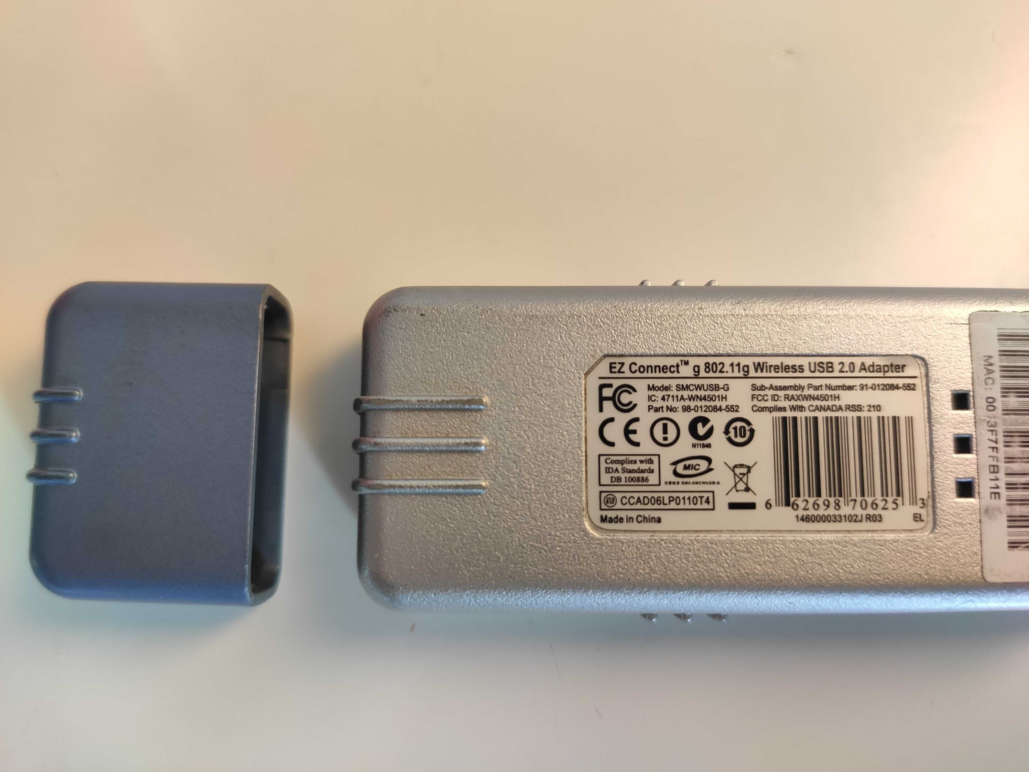 Adaptador Wireless USB 2.0 SMC SMCWUSB EZ Connect 2,4 GHz