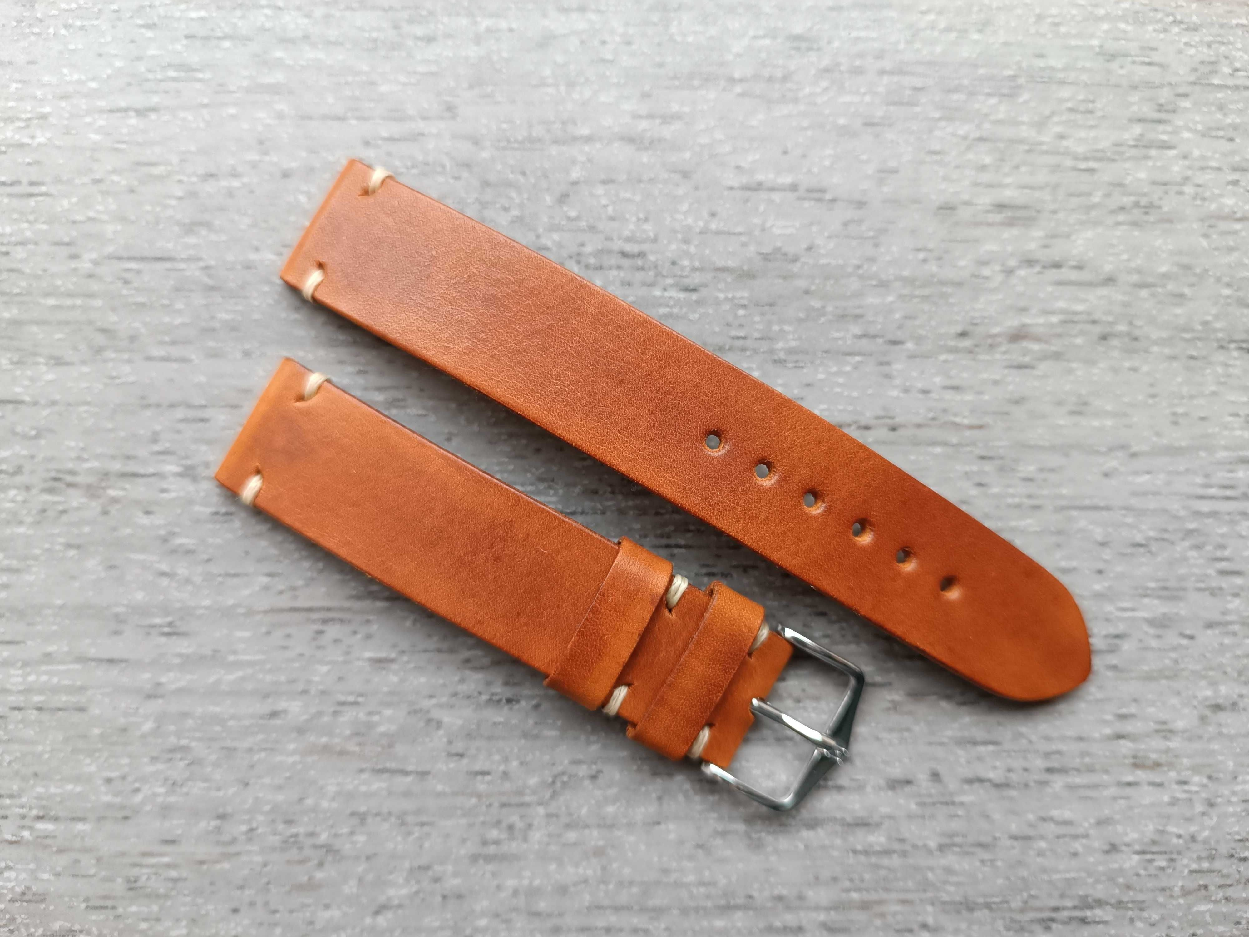 Pasek zegarka 18 mm żółty brąz M