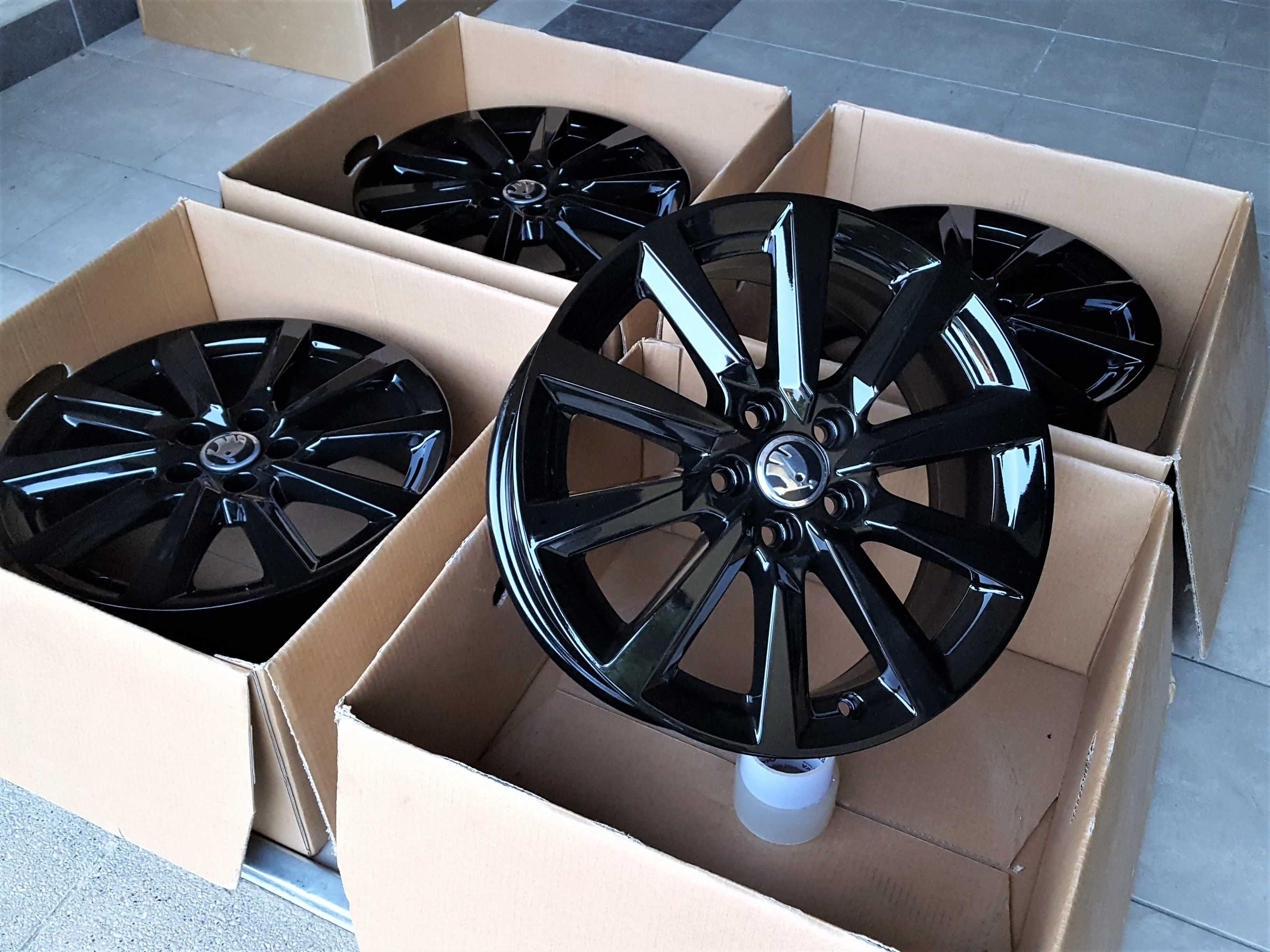 Alufelgi 16 5x100 Skoda Kamiq Scala Rapid Fabia Roomster Czarne ! 474#