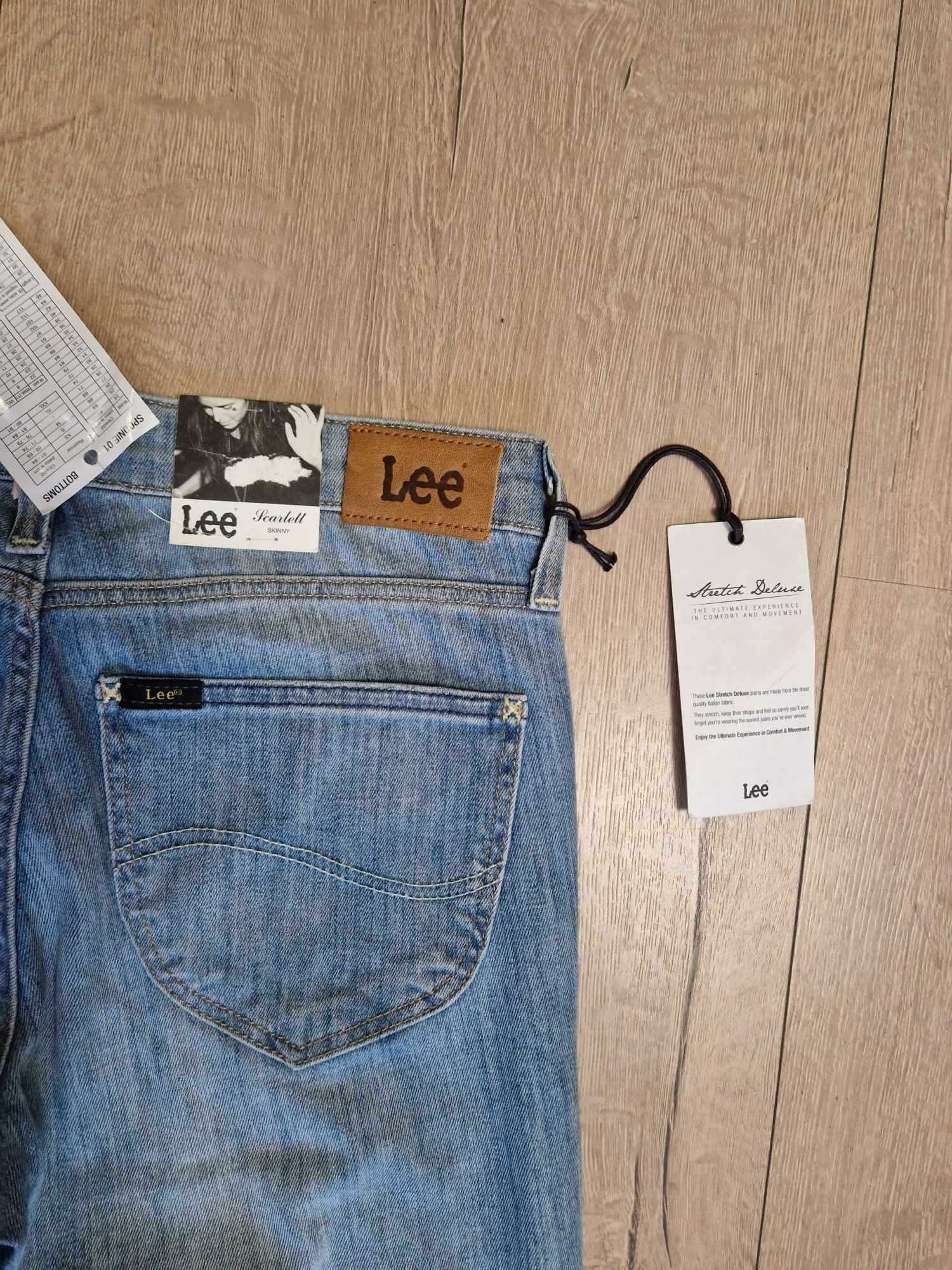 Nowe damskie spodnie jeansowe LEE Scarlett rurki rozmiar W28 L33