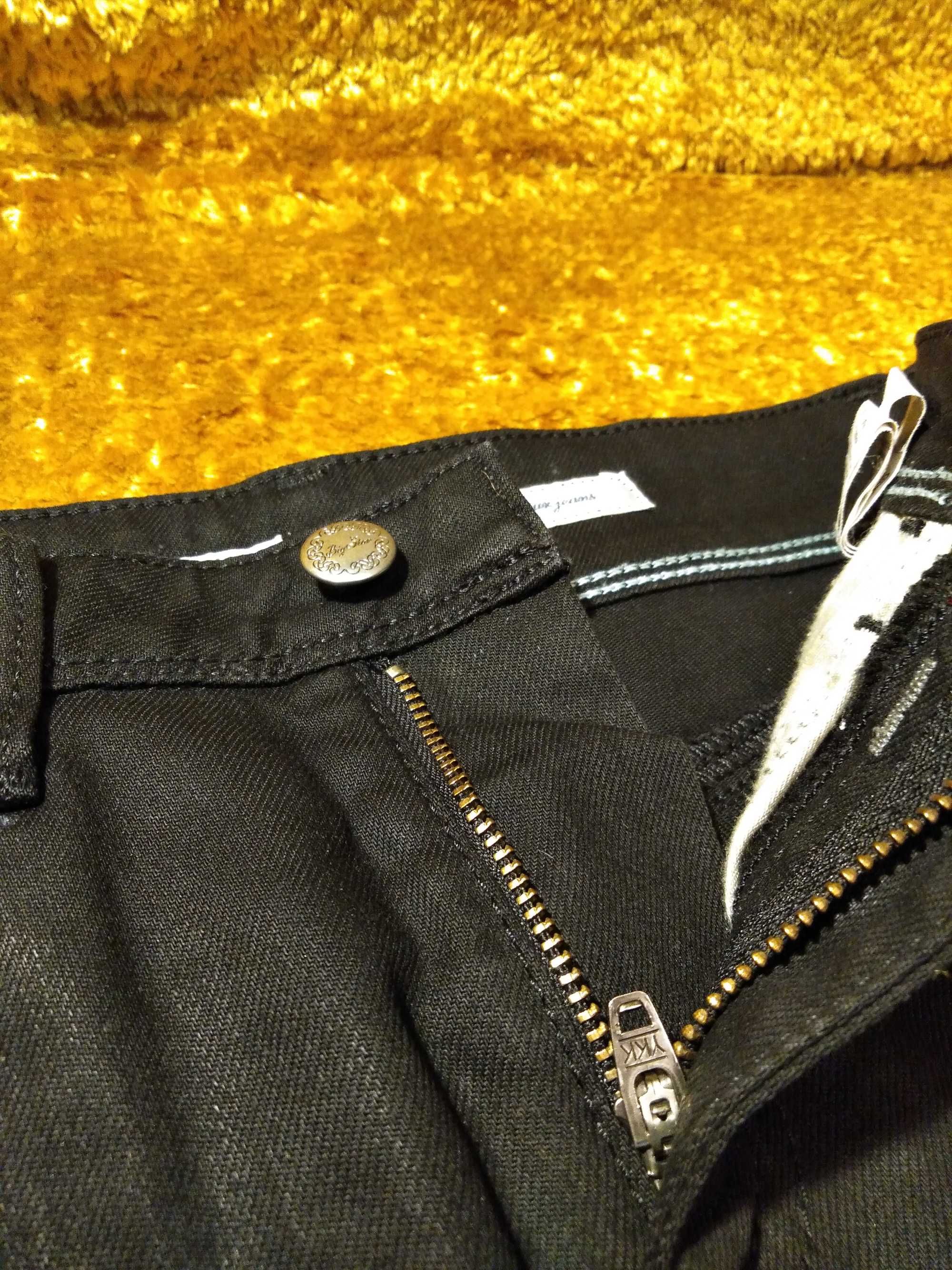 Czarna spódnica jeansowa - woskowana - Big Star