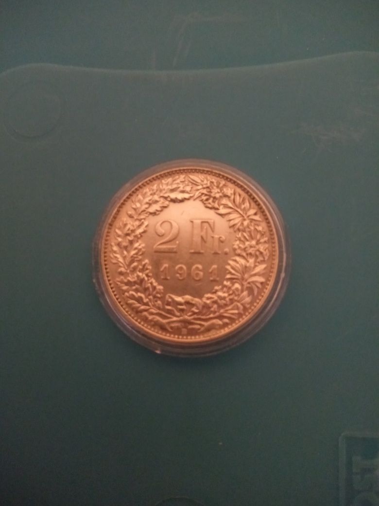 Moneta 2 franki 1961r.