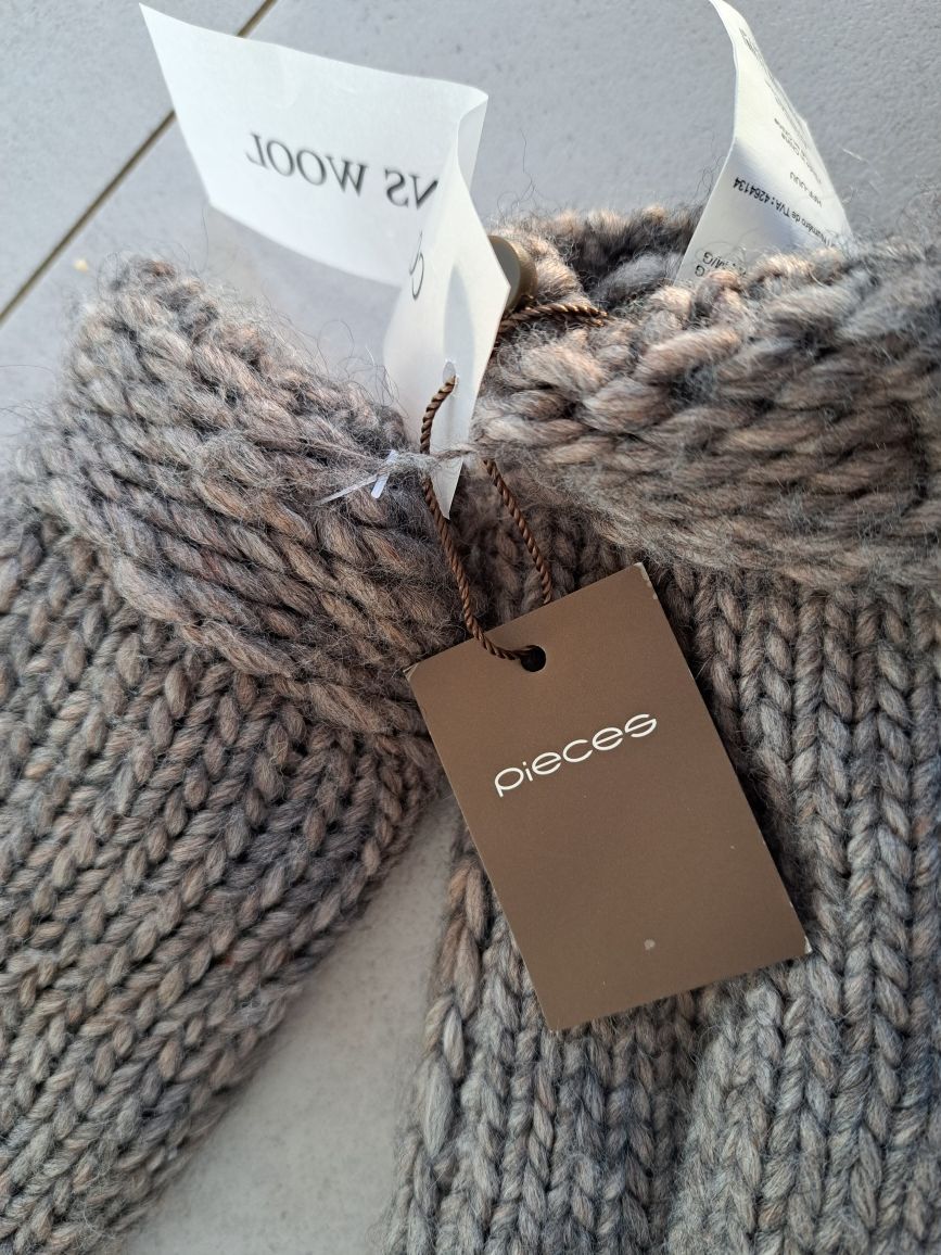 Nowe rękawiczki Pieces wool wełna