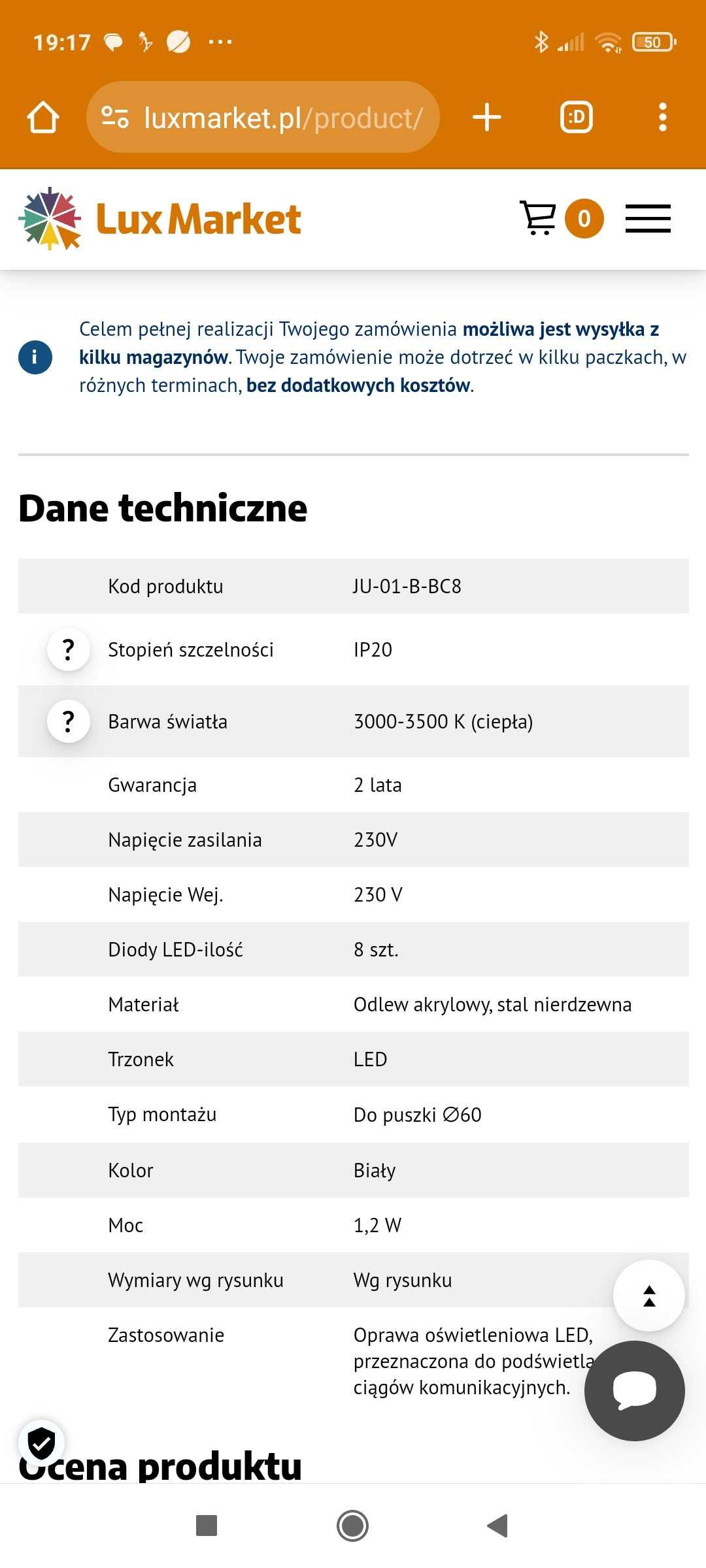 Oświetlenie dekoracyjne LED 230V