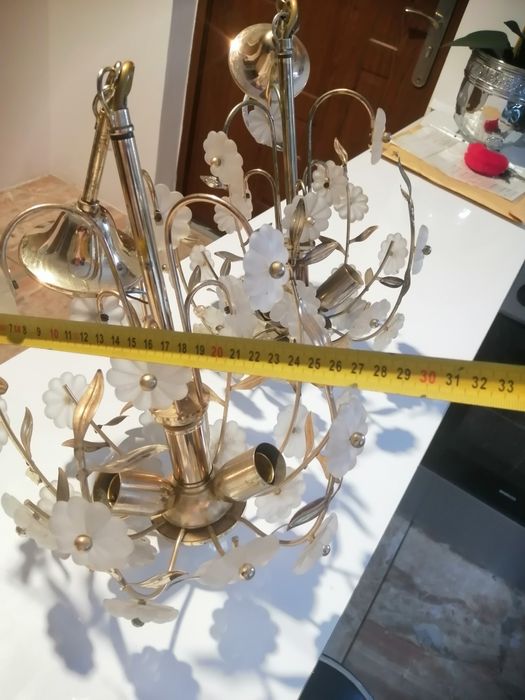 2 żyrandol mosiężny