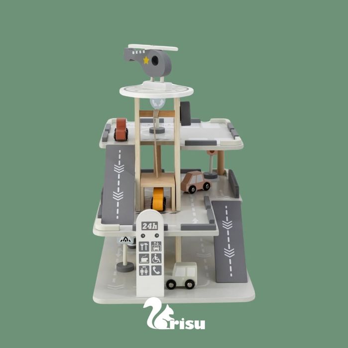 Garagem de Madeira Tryco – Estacionamento Multinível com Acessórios