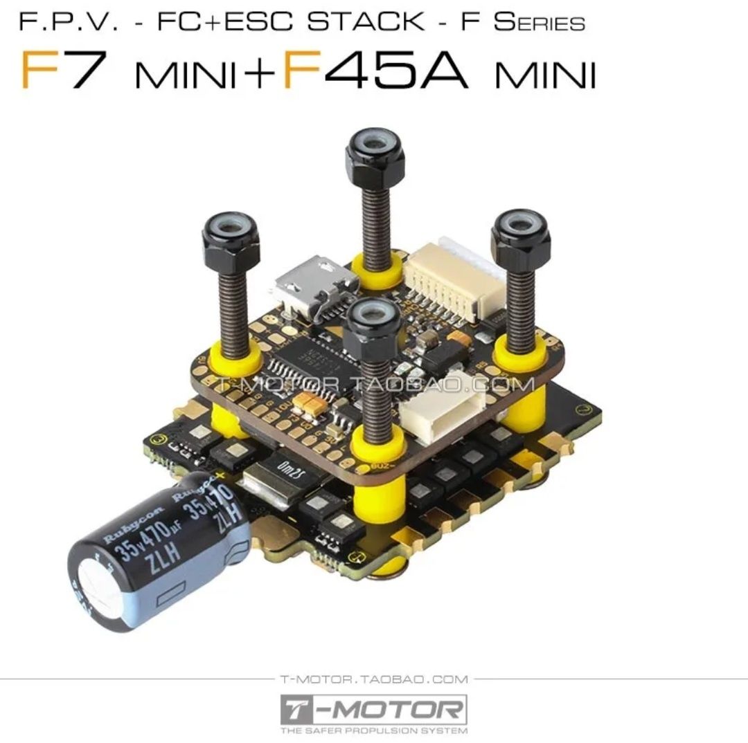 T-Motor stack f722 mini FC + ESC 4in1 45A f7 hd dji o3 20x20 dron fpv