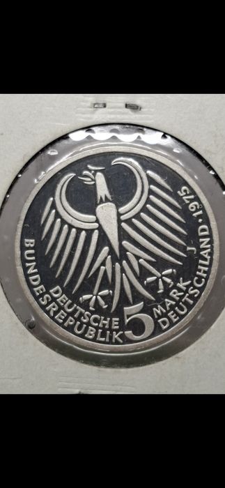 5 Mark JFriedrich Ebert 1975r srebro