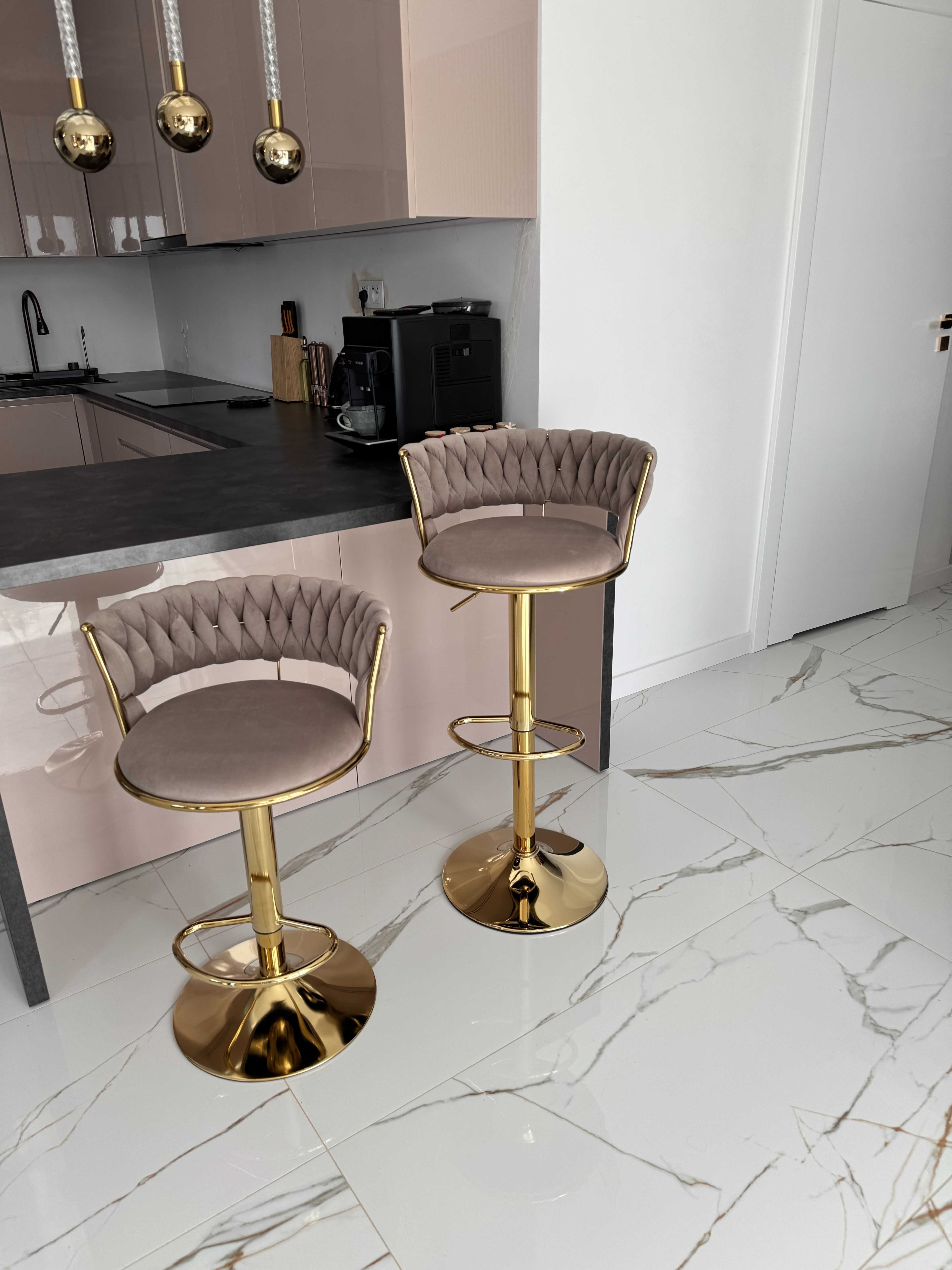 Beżowy Hoker Glamour – Stylowy, Wygodny, Regulowana Wysokość