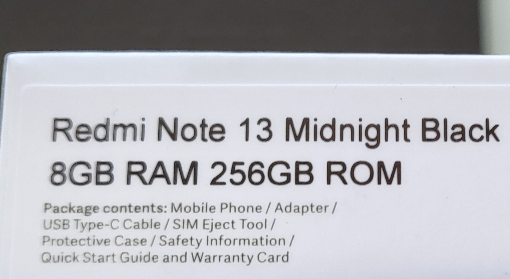 Xiaomi Redmi Note 13 8GB/256GB 4G DUAL SIM GRAPHITE BLACK NOVOS