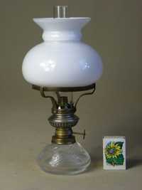 Mała salonowa lampa lampka naftowa kryształowa- niespotykana z knotem