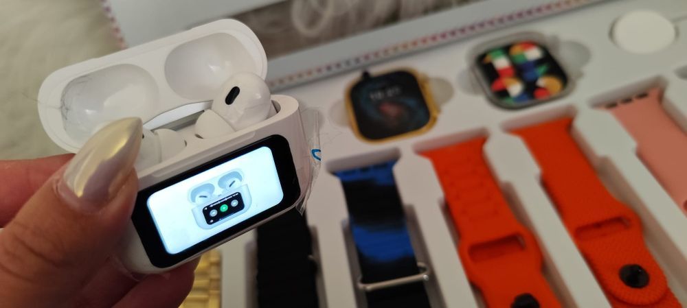 Comjunto smartwatch auriculares