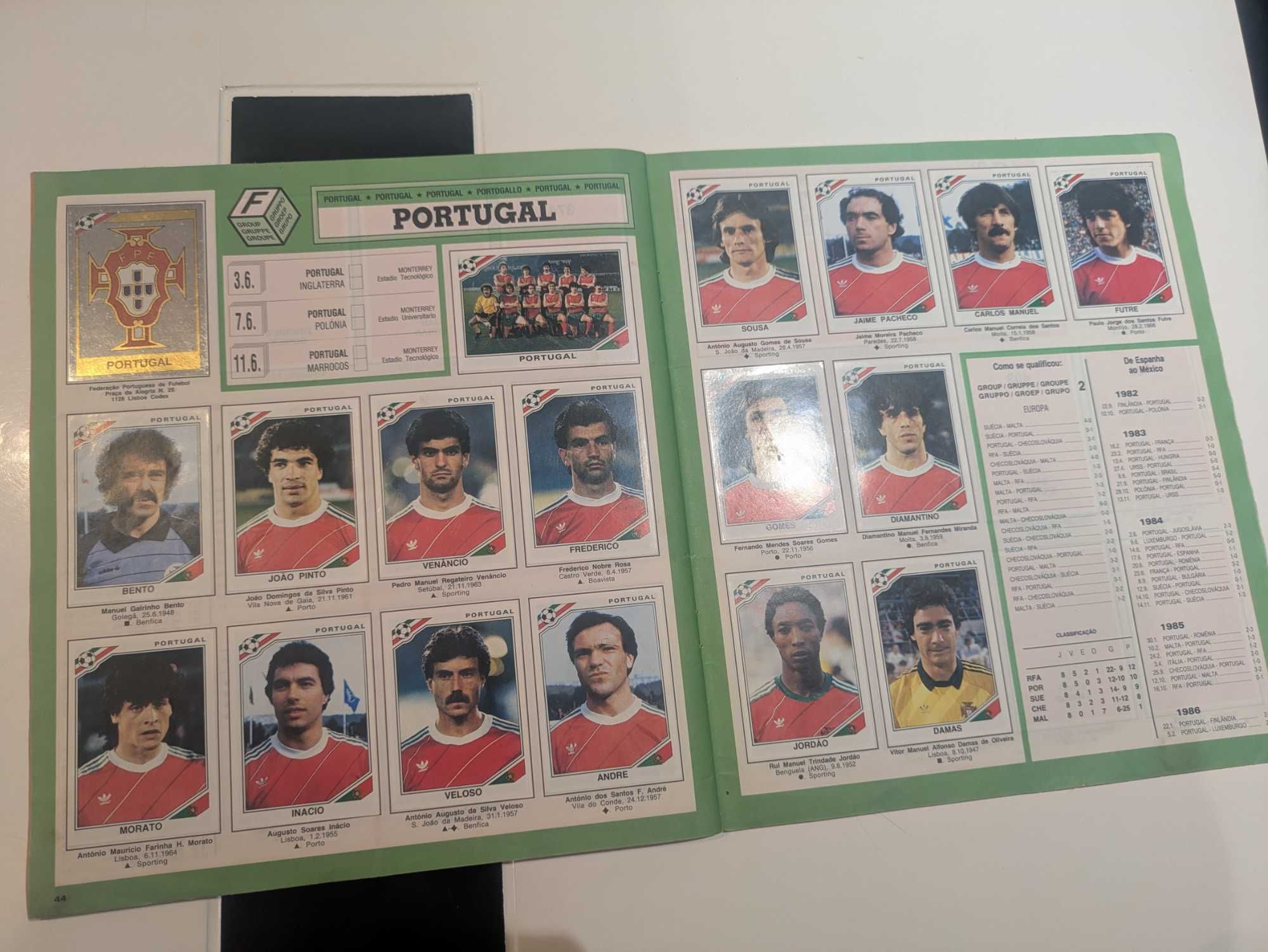 CADERNETA CROMOS - Campeonato do Mundo - México 86 [incompleta]