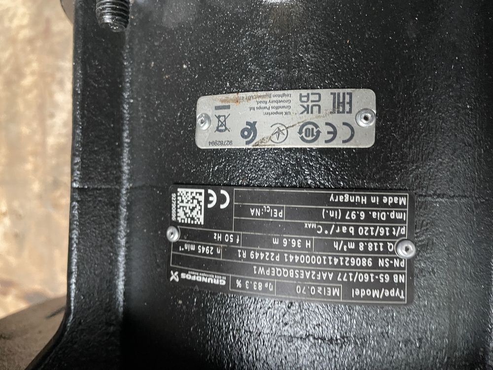 Grundfos 65-160/177 AAF2AESBQQEPW1 18kw