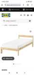 Łóżko pojedyńcze sosnowe z Ikea