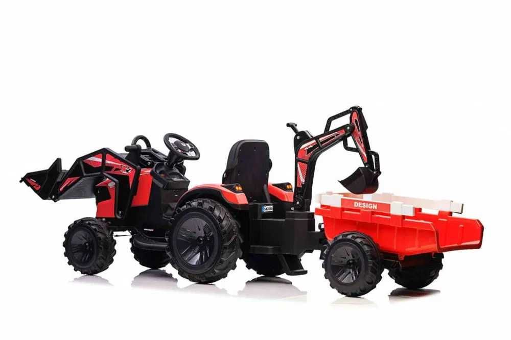 Koparka Traktor na akumulator z Przyczepą 720-T auto pojazd dla dzieci