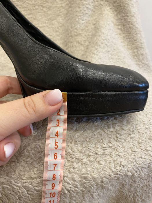 Bardzo wygodne czarne wysokie szpilki, skóra naturalna, polski produce