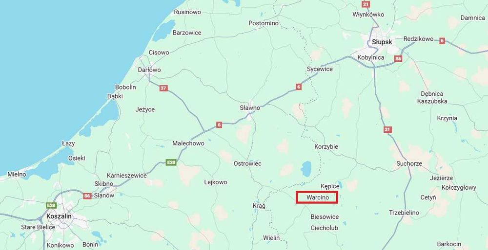 Działki w Warcinie*rolno-budowlane*5000 m2 i więcej