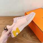 Hermes Hetmès bouncing skóra naturalna sneakersy rose porcelaine 39