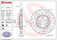 Tarcza sportowa przód Brembo Xtra Clio 4 RS R.S., Laguna Coupe