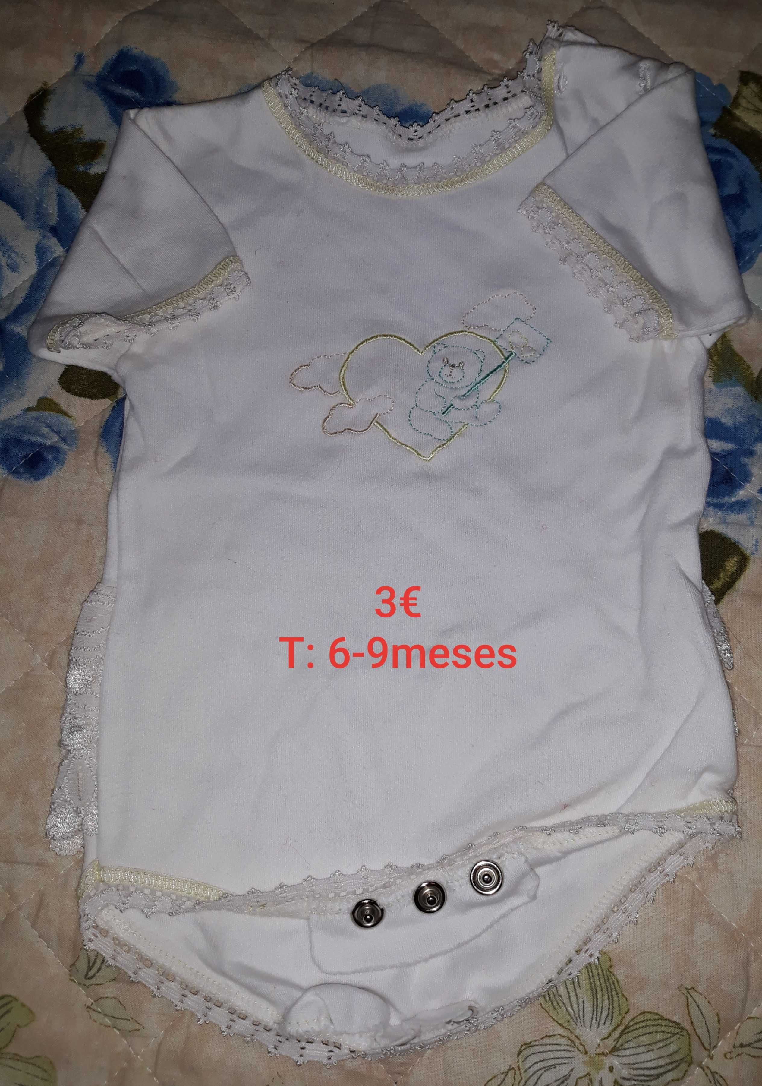 Roupa de menina, tamanho 6 a 9 meses.