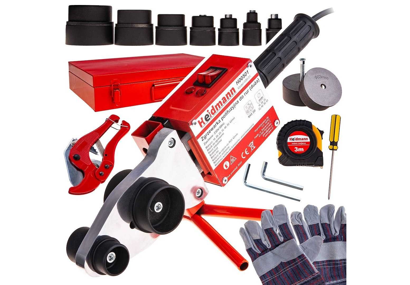 ZGRZEWARKA polifuzyjna DO RUR 16-63 mm BIG typ H 2700W walizka 2355