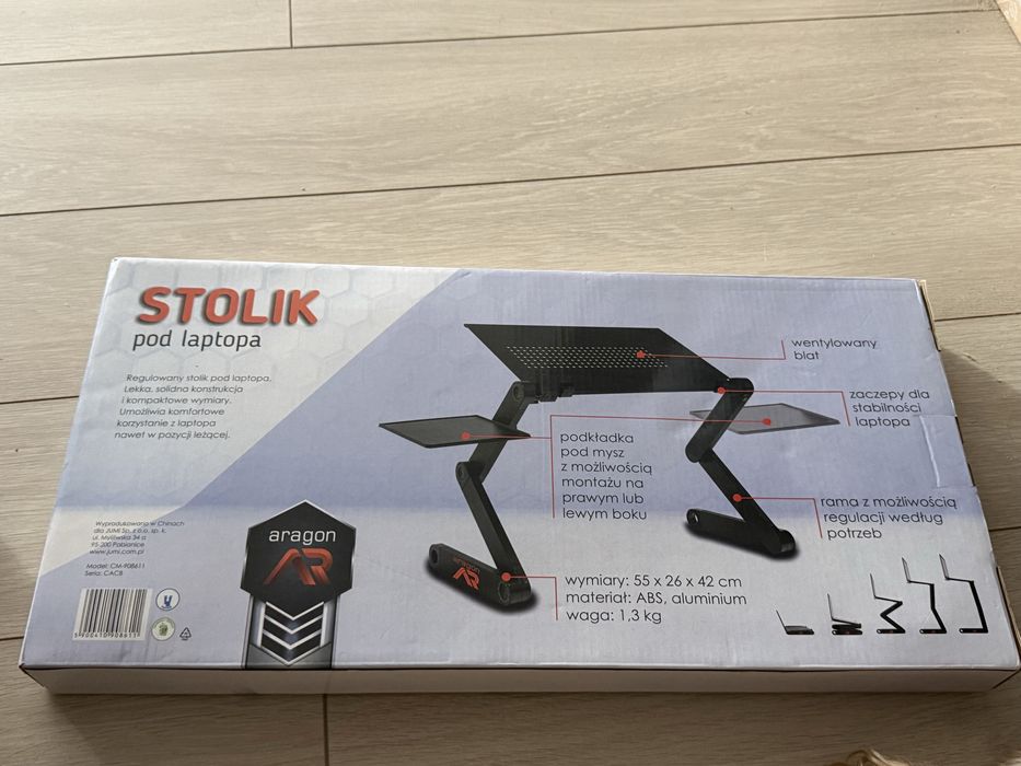 Regulowany stolik pod laptopa Aragon