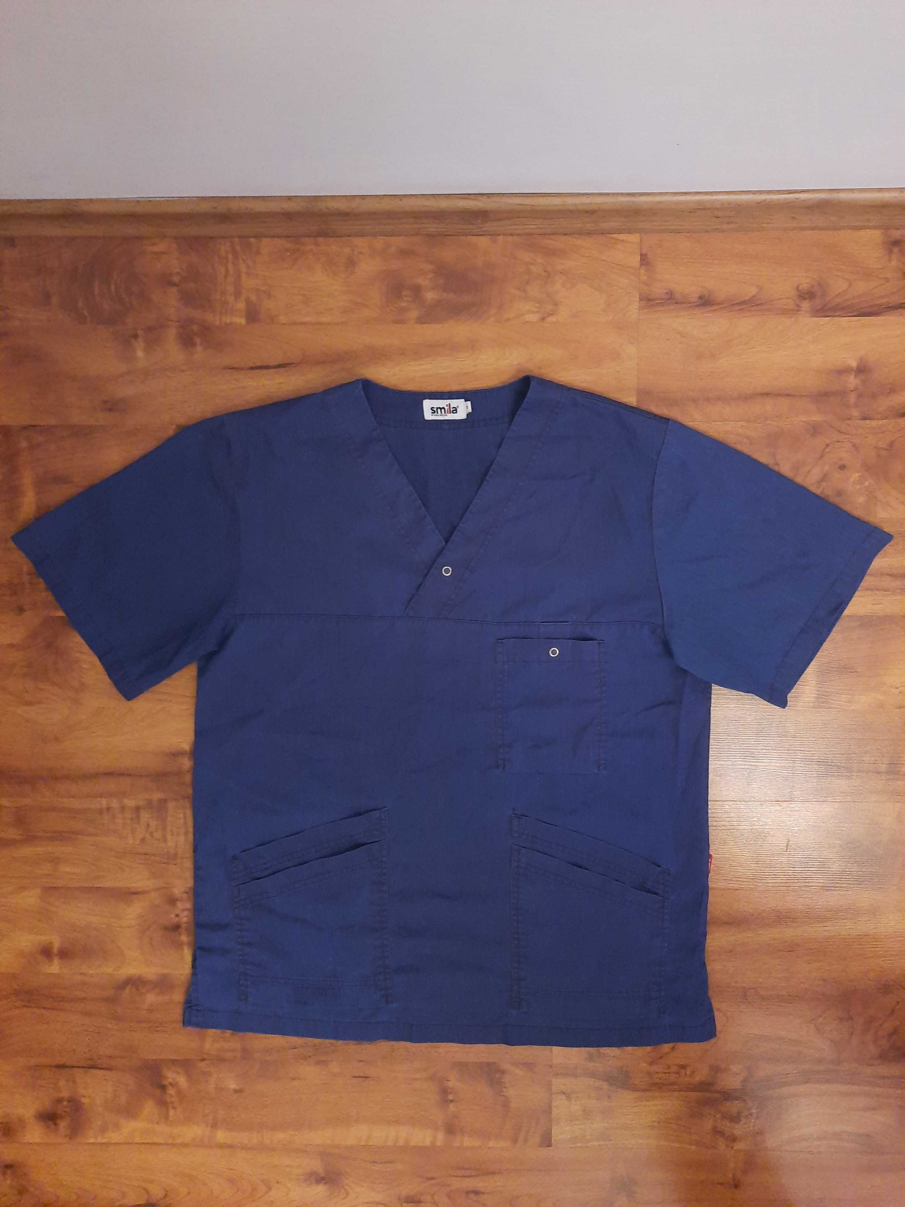 Granatowa koszulka pielęgniarska żakiet Smila rozmiar S