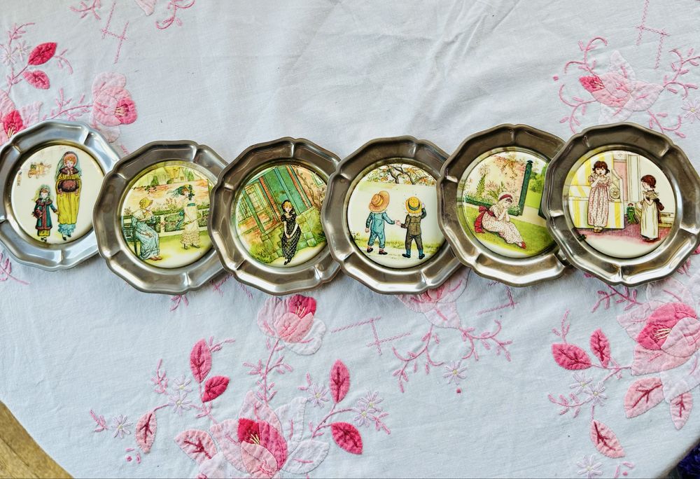 Podkladki ceramiczne pod kubki. Scenki rodzajowe