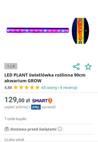 Świetlówki LED 90cm akwarium