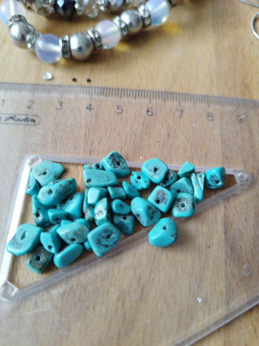 Zestaw turkus na bransoletkę