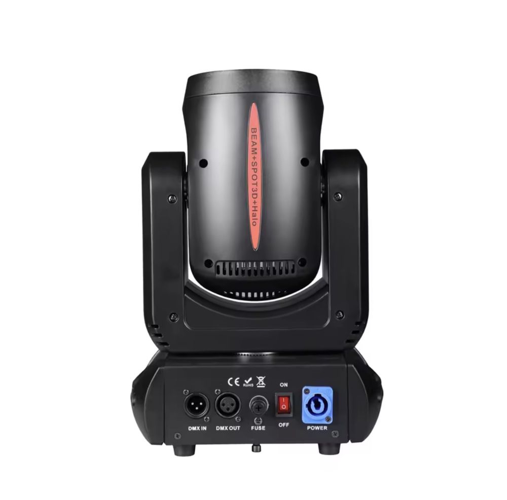 Ruchome głowy led 180w 3d beam + spot + wash 18 pryzmatów DMX