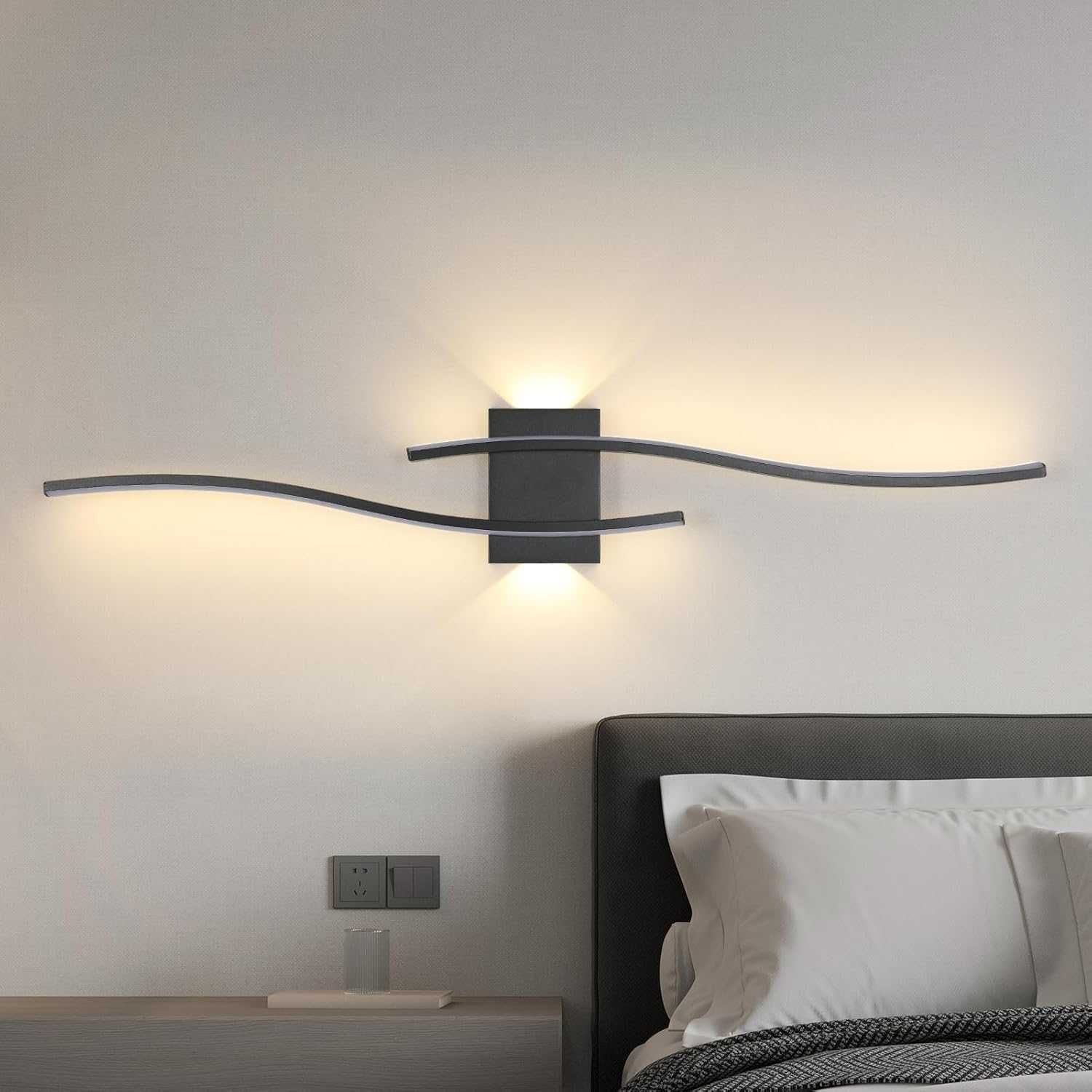 Czarna lampa ścienna LED Kinkiet