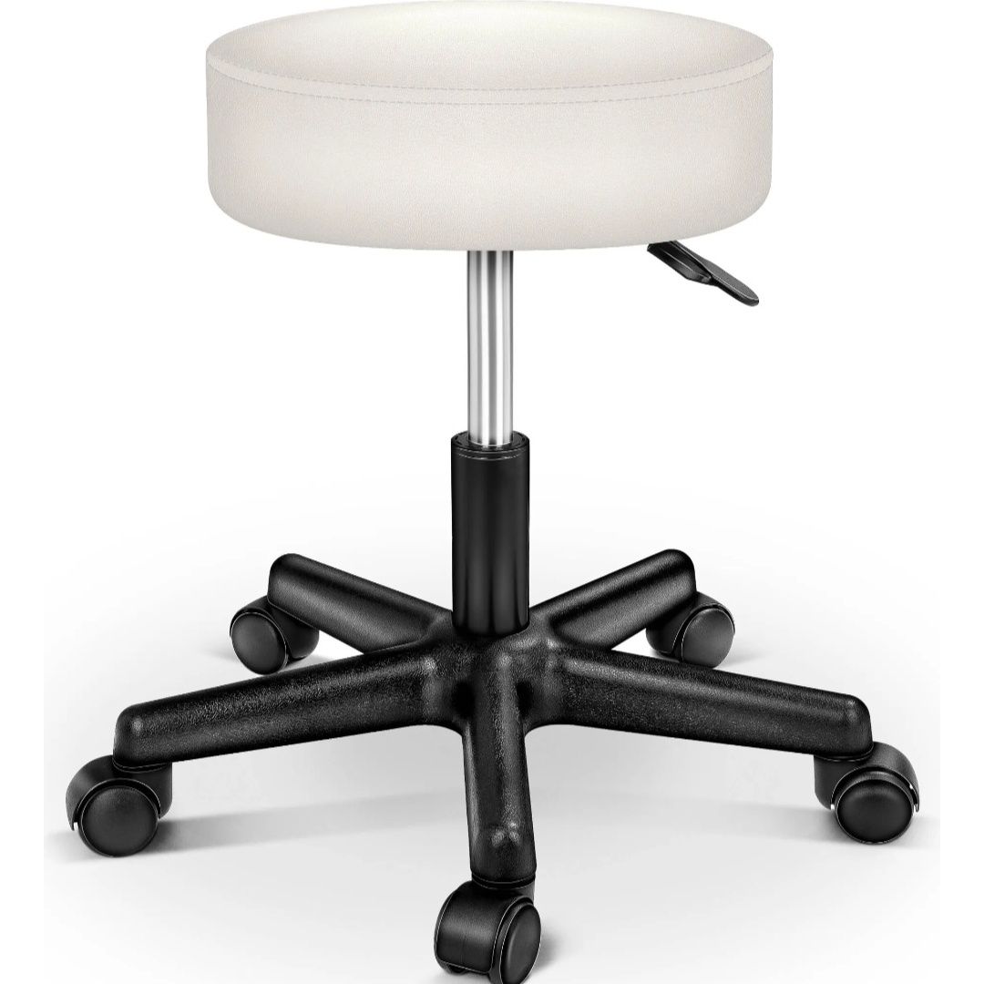 Taboret TRESKO Beżowy taboret roboczy Taboret obrotowy