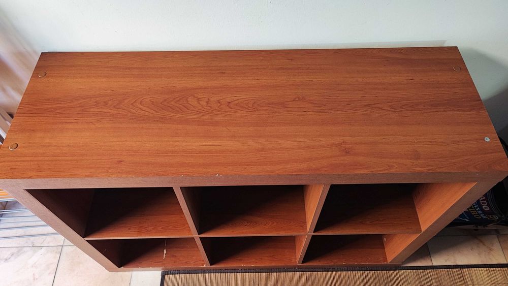 Estante de cubos cor de cerejeira