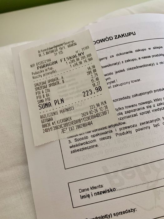 Poduszka ortopedyczna dla niemowląt - nieużywana