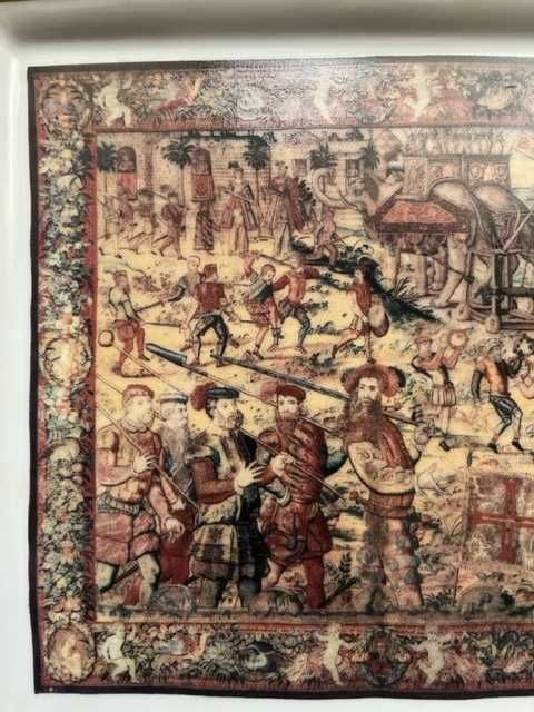 Porcelana pintada a mão com tapeçarias D. João castro