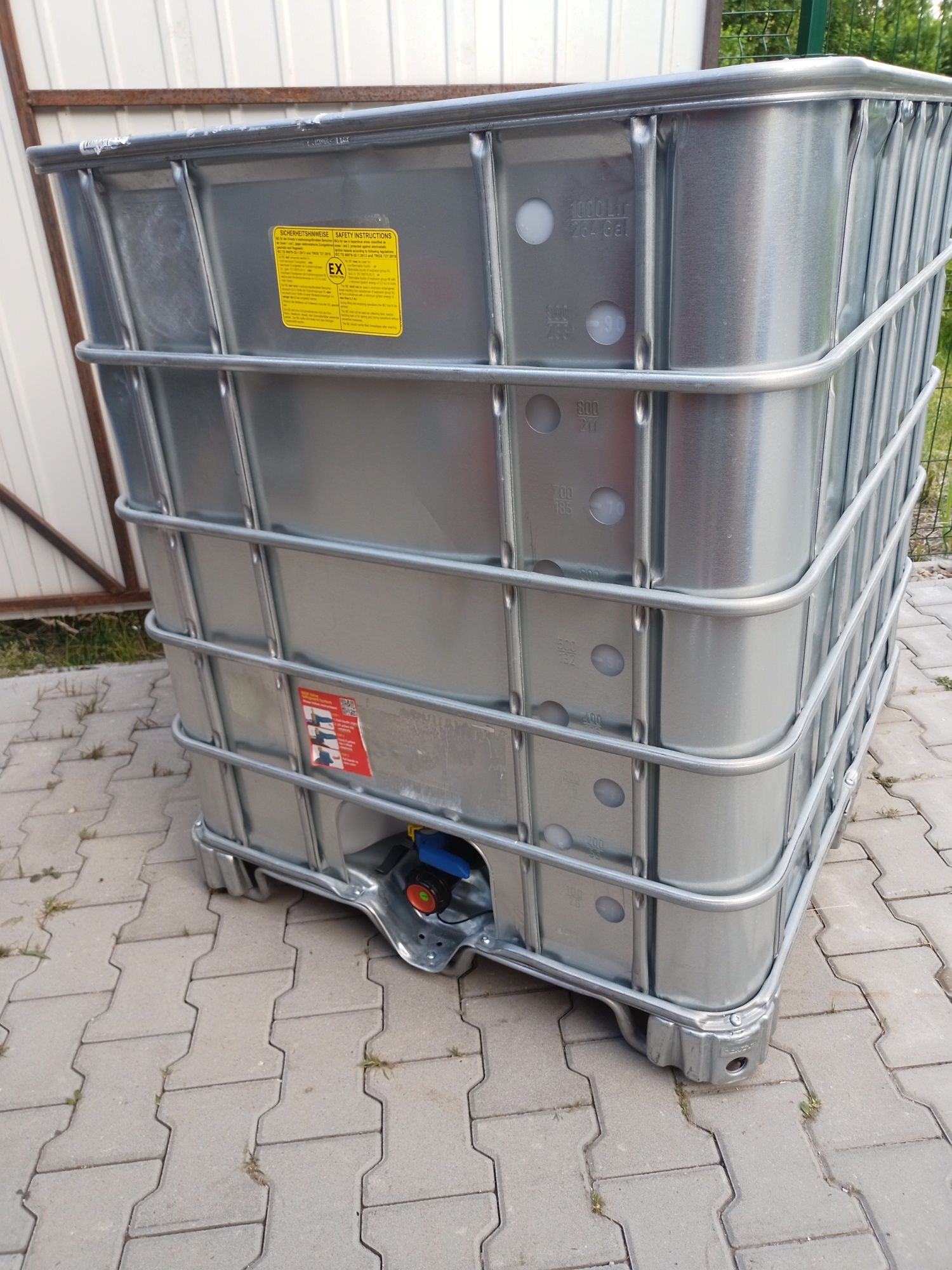 Mauzer zbiornik beczka nawadnianie 1000l paliwo woda deszczówka czysty