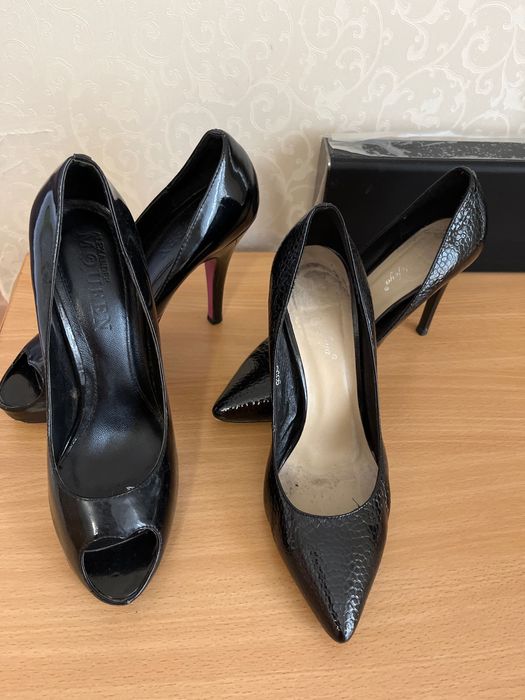 Туфли кожаные змея и лаковые Италия