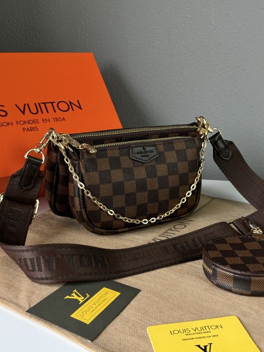 Жіноча сумка Louis Vuitton 3в1 multi кросбоди клатч Люкс женская сумка