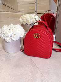 Plecak Gucci czerwony średni torebka