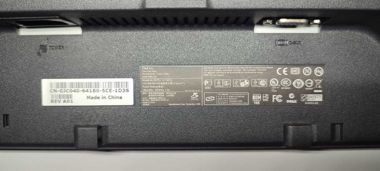 Монітор DELL 17" E176FPc VGA