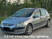 Peugeot 307 2.0 hdi klima 5 drzwi bez dpf i dwumasy zdrowy sorawny