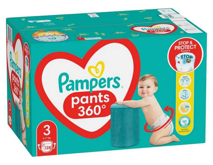 Pampers pants 3 PIELUCHOMAJTKI 256 szt (2 kartony po 128 szt)