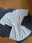 Biała prążkowana koszulka BASIC Decathlon L