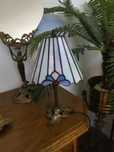 Lampa witrażowa prl